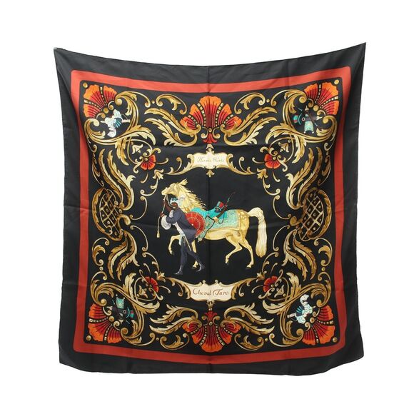 Authentic Vintage Hermes Carres 90 "Cheval Turc" Scarf Silk Rare - Picture 1 of 8